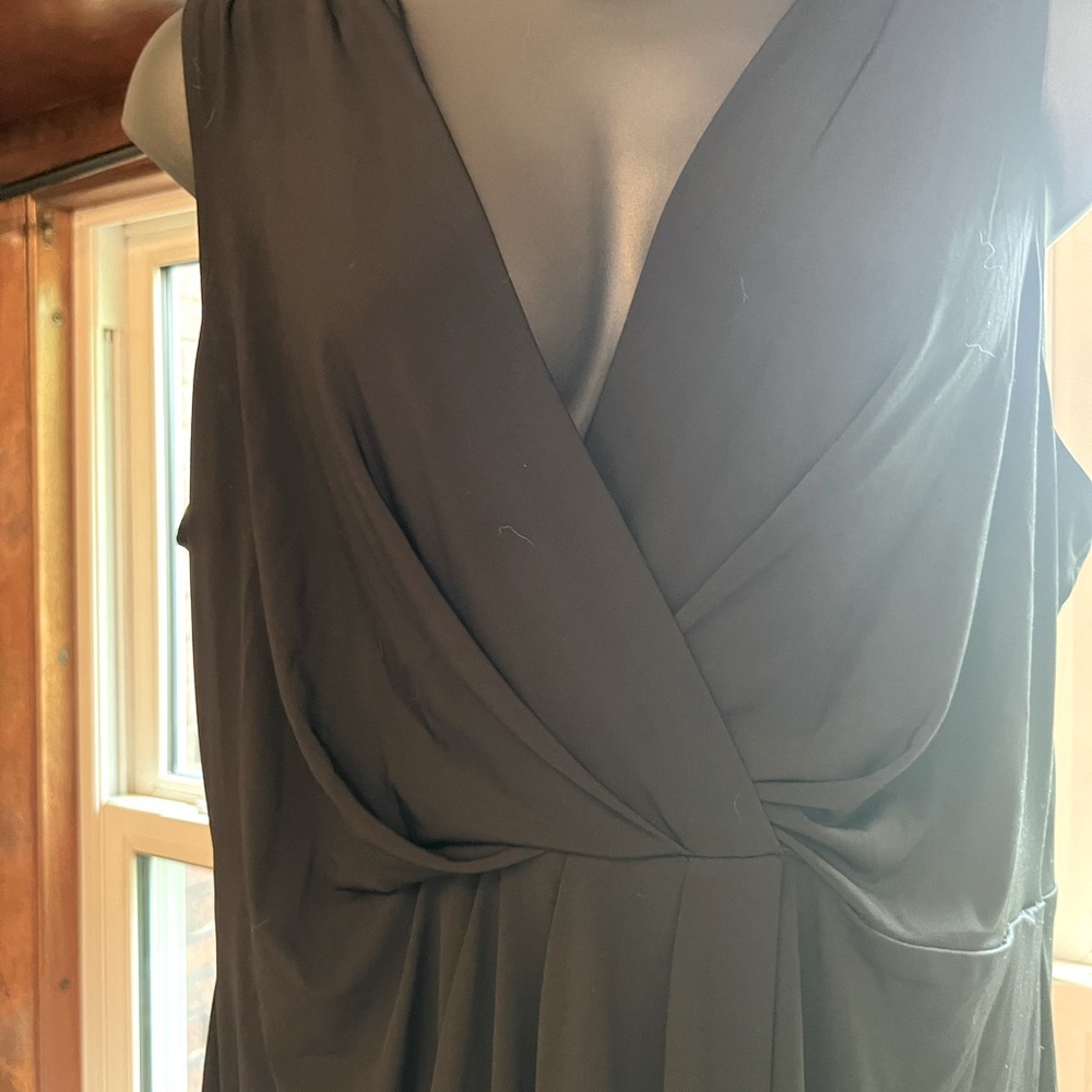 Lane Bryant Black faux wrap dress